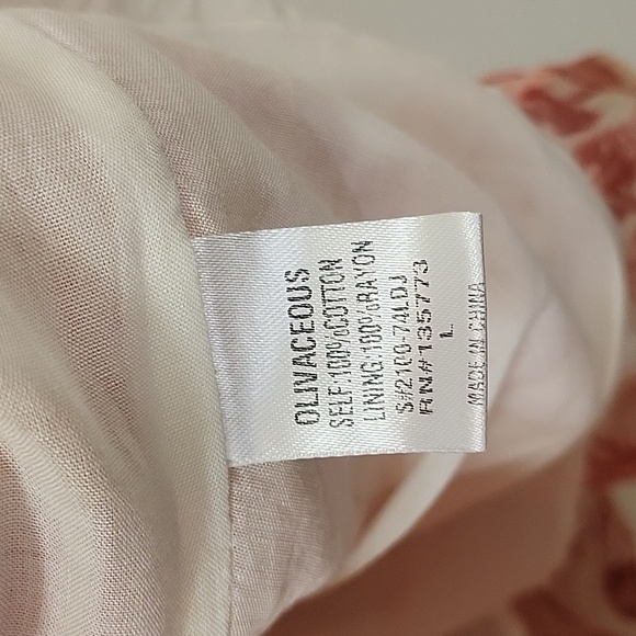 Olivaceous  Floral Print Dress with Tassel Tie Size Large - Picture 16 of 16